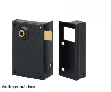 Serrure verticale en applique bec de cane seul